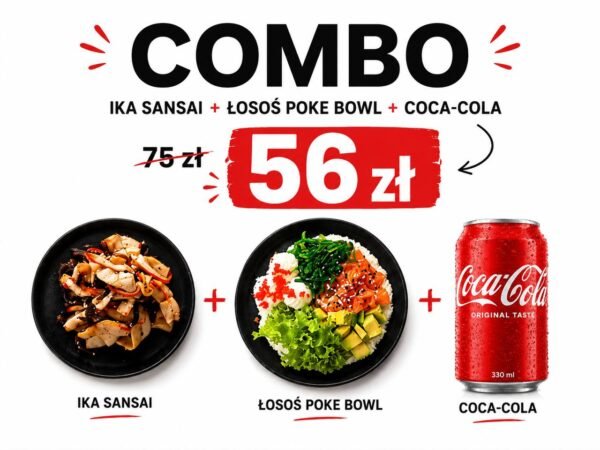 Special Combo: Salmon Poke Bowl + Squid Salad + Coca-Cola